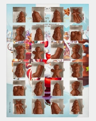 Ekskluzywny Kalendarz Adwentowy – Figurki 3D z Mlecznej Czekolady (216 g)