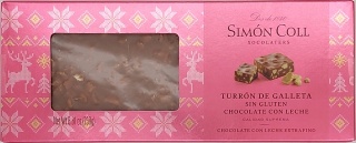 Hiszpański blok czekoladowy z ciasteczkami – Bezglutenowy Turrón de Galleta (250g)